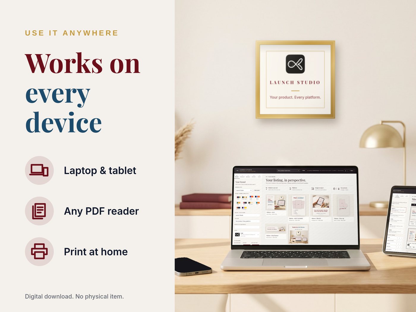 Launch Studio works on every device